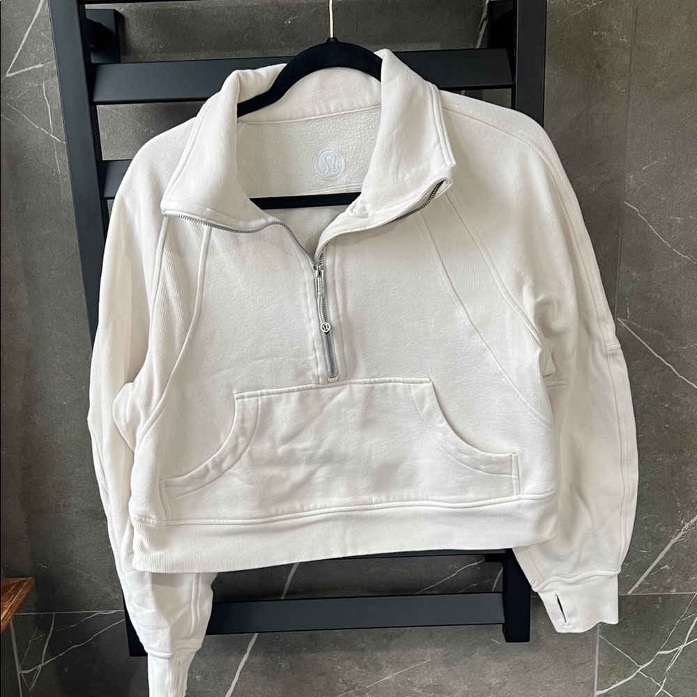 Lululemon Athletica Cream Half-Zip Sweatshirt